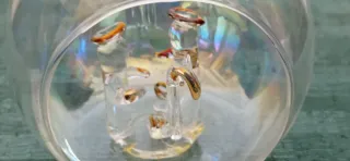 Palla Natale Vetro Soffiato con Presepe