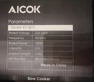 Slow Cooker aicok 3.5L