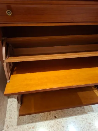 Zapatero de madera marrón