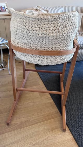 Moisés cuna crochet con soporte madera colecho