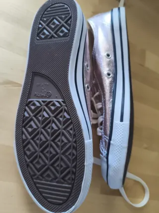 Converse All Star Talla 37.5 Rosado/Plateado