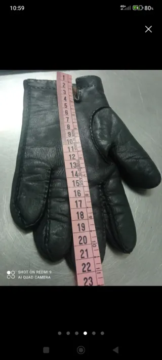 Guantes de piel hombre negros