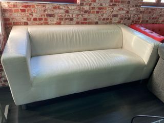 Sofá Klippan Ikea Piel Blanco