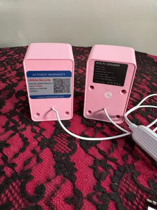 Altavoces NJSJ rosas USB
