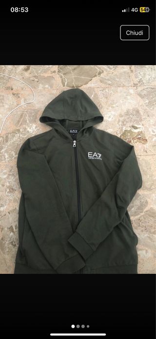 Felpa EA7 Armani Exchange verde oliva