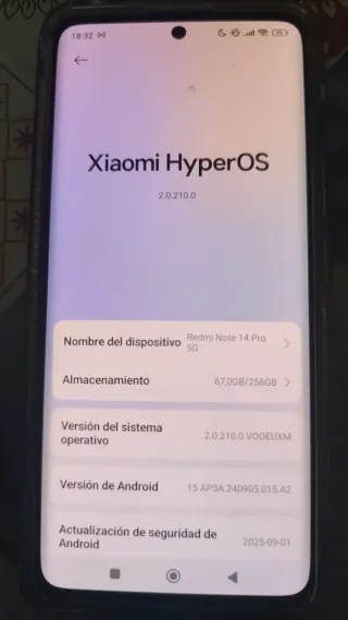 Xiaomi Redmi Note 14 Pro 5G 256GB con caja