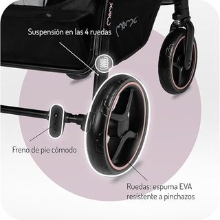 Silla de paseo Momi rosa y negra