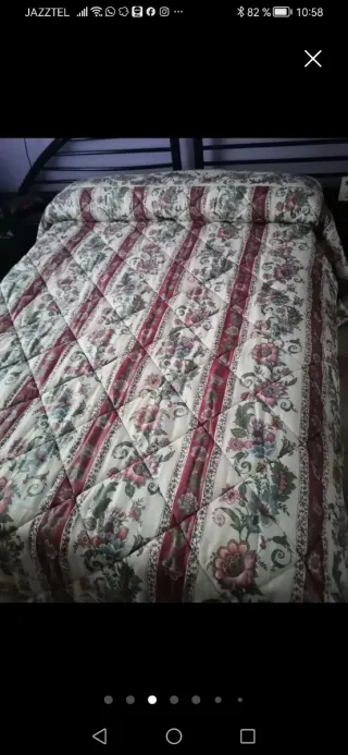 Colcha edredón matrimonio floral