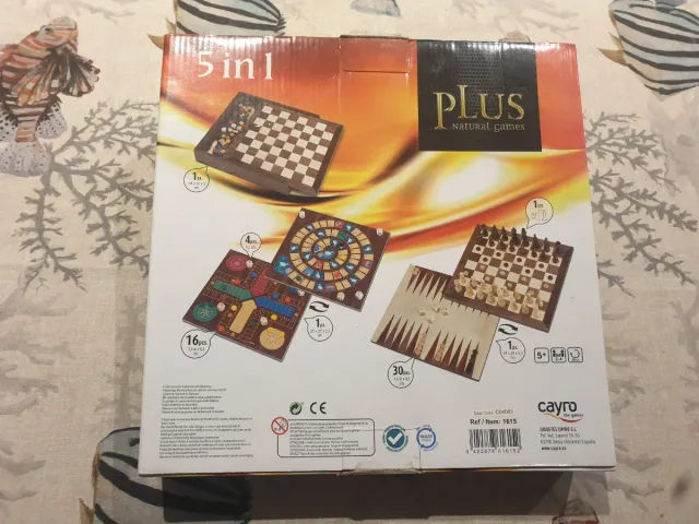 Jogo de tabuleiro 5 em 1