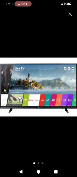 Televisión LG Negra