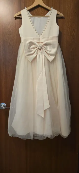 Vestido de fiesta para niña beige T 10 años