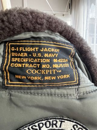 Chaqueta de vuelo US NAVY Cockpit G1 Talla M