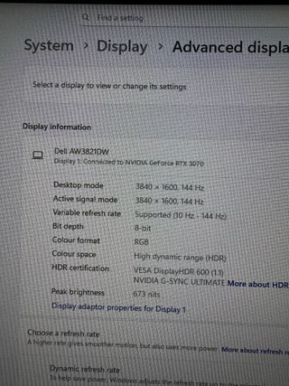 Monitor Alienware Ultrawide AW3821DW