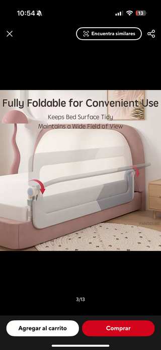 Barrera de seguridad para cama