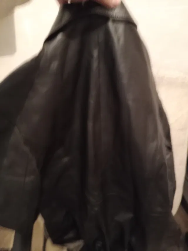 Abrigo Merca Piel Negro Mujer