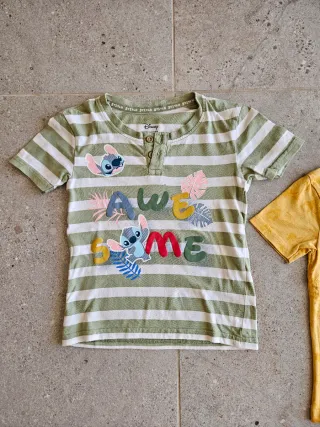 3 Camisetas Manga Corta Stitch Disney