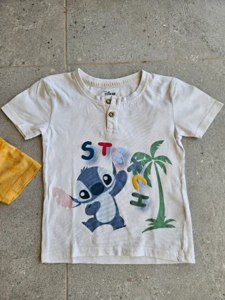 3 Camisetas Manga Corta Stitch Disney