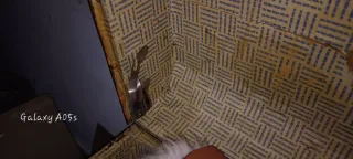 Baúl antiguo tela y madera para restaurar