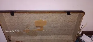 Baúl antiguo tela y madera para restaurar