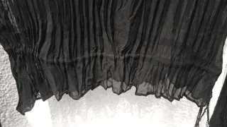 Blusa MANGO Negra Transparente Encaje