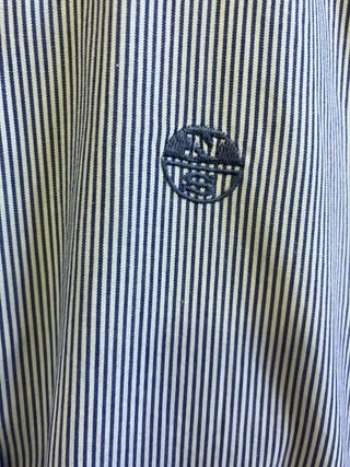 Camicia North Sails righe blu cotone XL