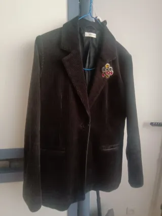 Americana pana negra Mango Talla M