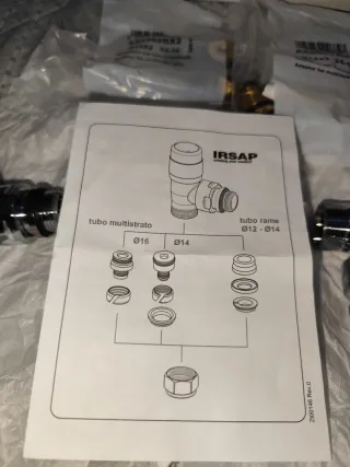 Kit valvole IRSAP cromate 1/2