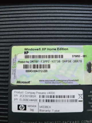 Portatile Compaq Presario 4000 argento e nero