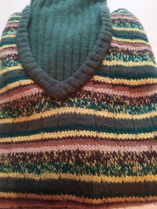 Pullover vintage collo alto righe