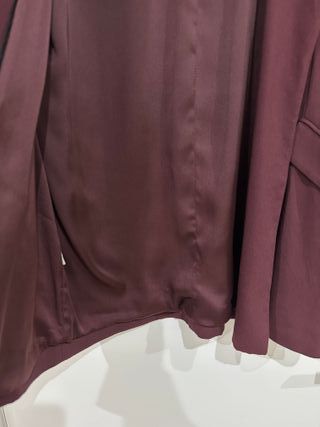 Chaqueta Mango Blazer Americana Burdeos S Oversize