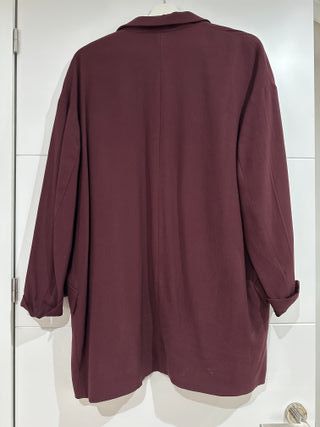 Chaqueta Mango Blazer Americana Burdeos S Oversize