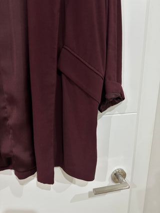 Chaqueta Mango Blazer Americana Burdeos S Oversize