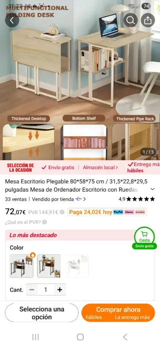 Escritorio Plegable Multifuncional