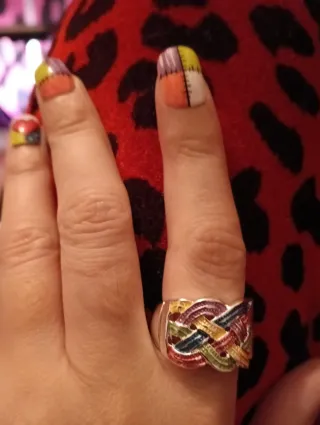 Anillo Trenzado Multicolor