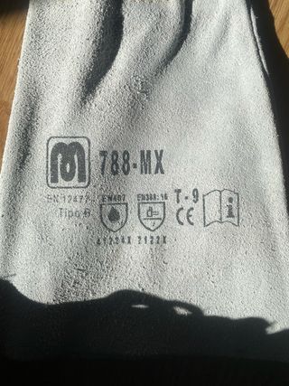 2 Pares Guantes Soldador Largos Cuero