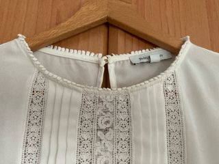 REBAJAS Blusa Pedro del Hierro Blanca Talla S