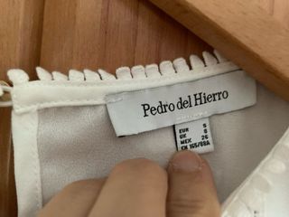 REBAJAS Blusa Pedro del Hierro Blanca Talla S