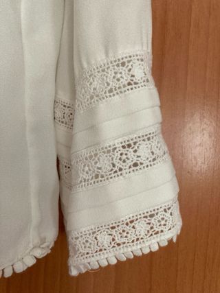 REBAJAS Blusa Pedro del Hierro Blanca Talla S