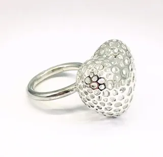 Anillo Corazón Plata Hueco