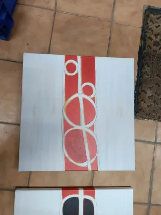 Set di 3 quadri astratti moderni