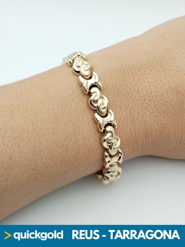 040-05-00581 PULSERA ORO 18K ONDAS 20CM