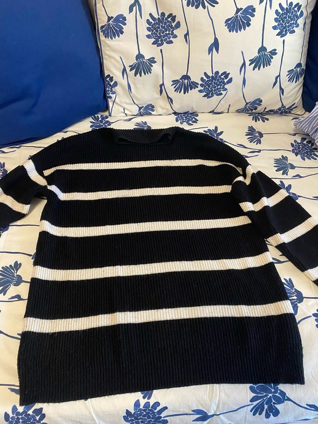 Jersey largo de punto Vila rayas