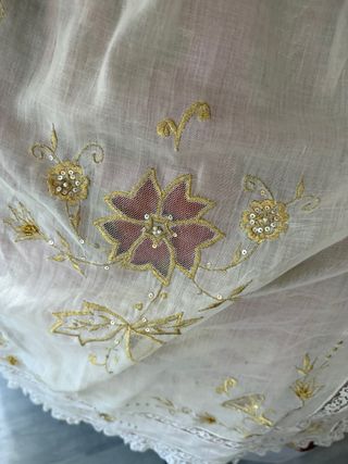 Traje de Fallera Rosa y Dorado