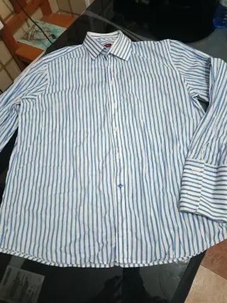 Camisa Emidio Tucci Rayas Azul y Blanco