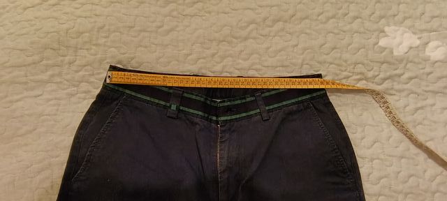 Pantalón Purificación García azul y verde