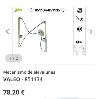 Mecanismo elevalunas Mercedes Vito 639