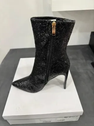 Stivali Faina neri glitter donna NUOVI
