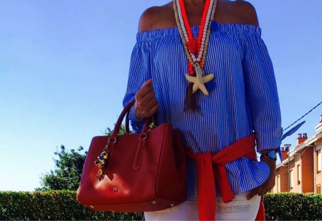 Blusa Rayas Espalda Abierta Lazo