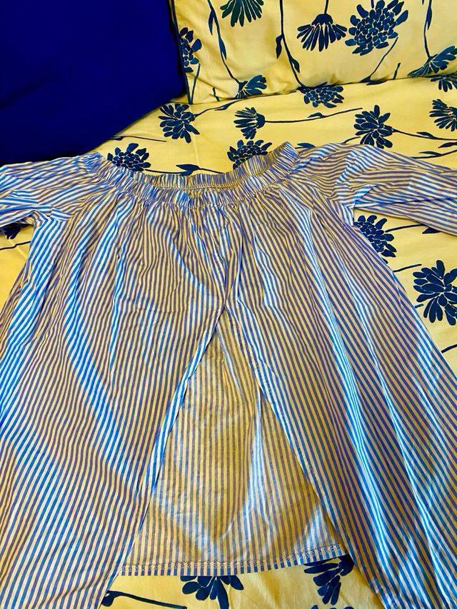 Blusa Rayas Espalda Abierta Lazo