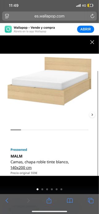 Letto ikea in legno